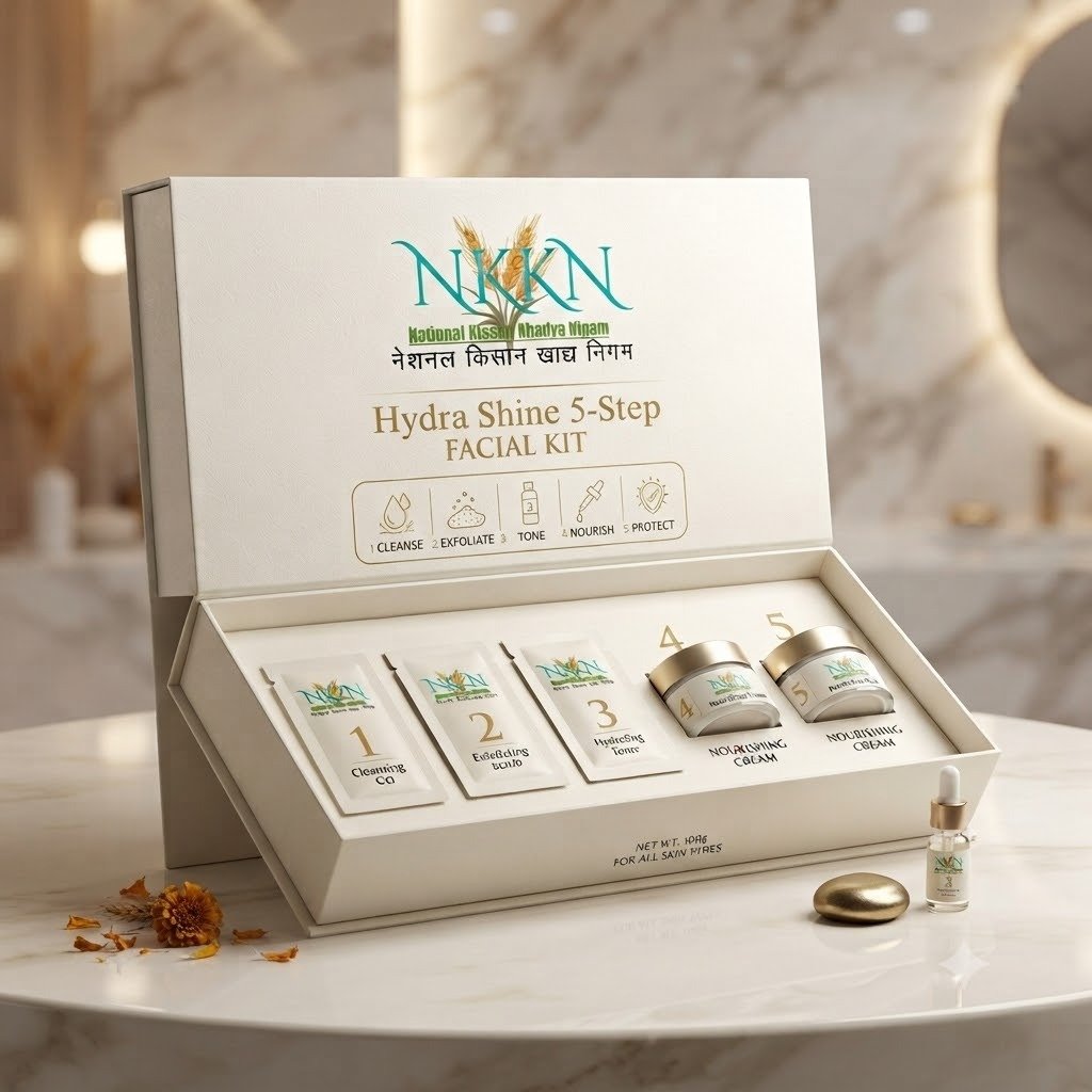 You are currently viewing NKKN Brand Hydra Shine 5-Step Facial Kit For All Skin Types – Your Complete At-Home Facial Solution