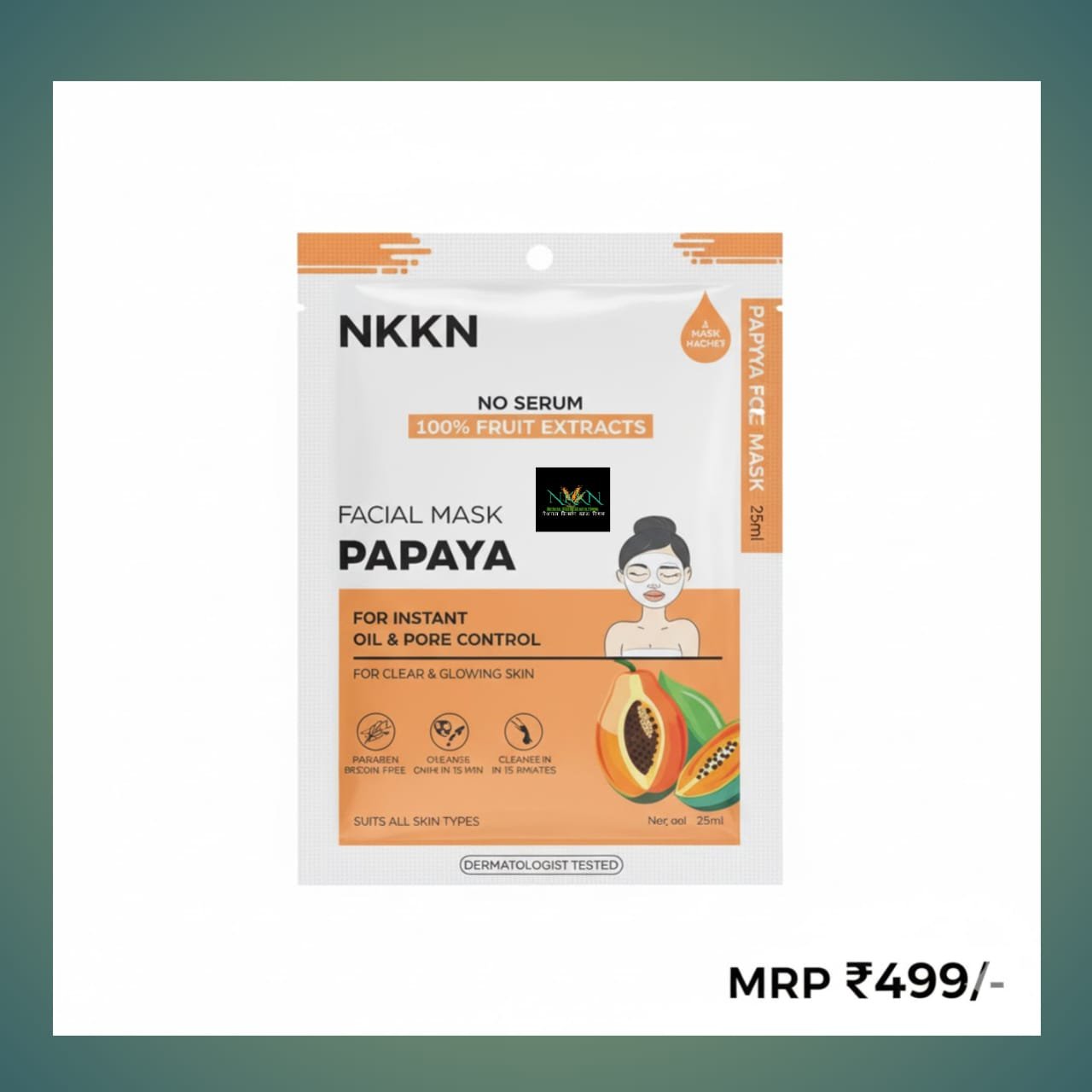 You are currently viewing NKKN Brand Papaya Facial Mask for Instant Oil & Pore Control – Your Secret to Fresh, Matte, and Healthy-Looking Skin